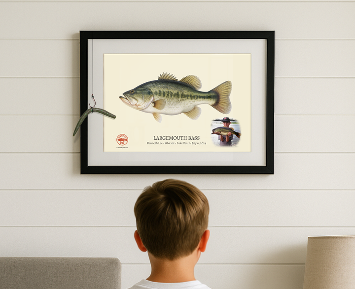 Largemouth Bass 11 x 14" PB Portrait Print
